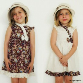 Floral plum Dress for toddler and little girls
