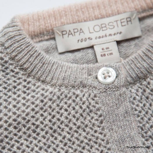 Ajour Cardigan Light Grey M&eacute;lange