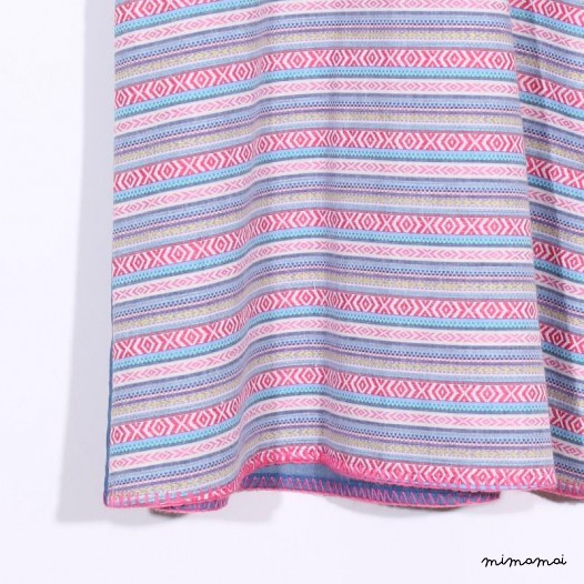 Boxy T-Dress pink stripes