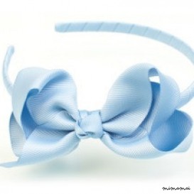 Bow Headband Light Blue