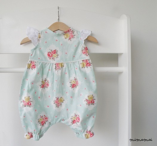 Aqua Floral Romper