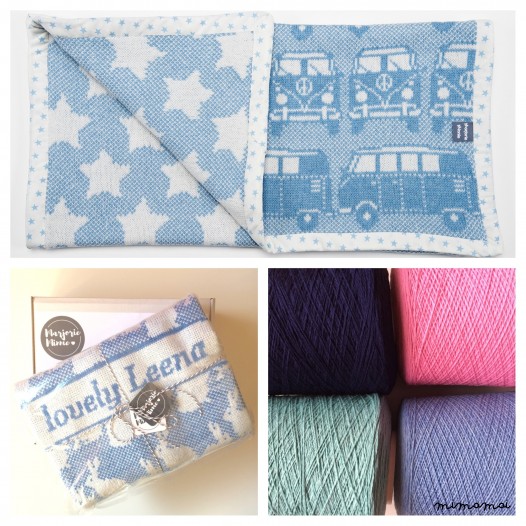 Personalised Baby Blanket, Knitted Baby Blanket, VW Campervan, Baby Gift, New Baby