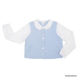 Peter Pan Collar Jacket light denim