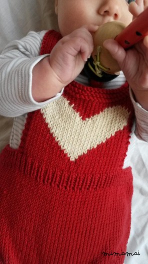 Baby romper, baby sunsuit, knitted heart, baby onesie, baby shower gift