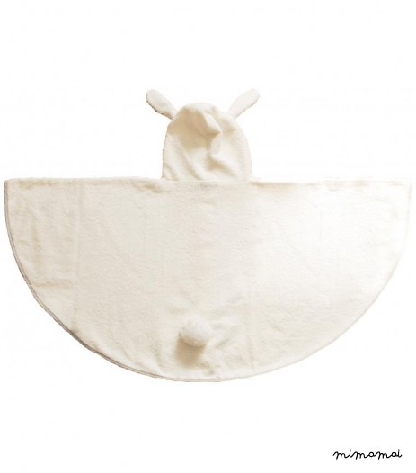 CAPE DE BAIN BOLSA GRIS AVEC POMPON BRODERIE OFFERTE
