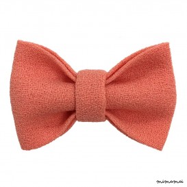 Child salmon-coloured bow tie, wool crepe