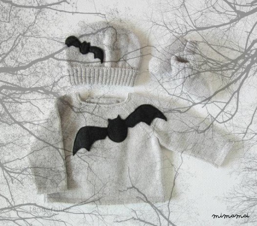 Maglia maglione.Baby set per Halloween. 100% lana.