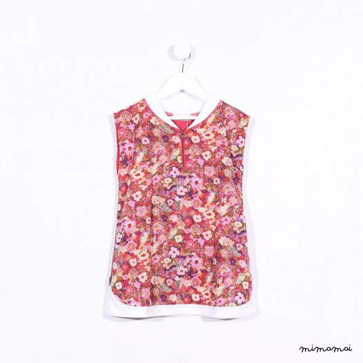 Zipper Top pink floral
