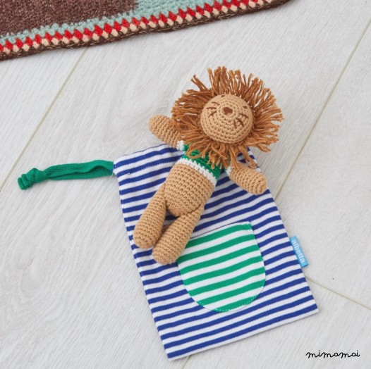 Luca Lion Rattle in Bag