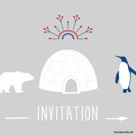 Cartes d'invitation igloo