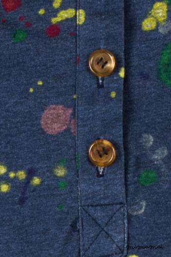 Caspar t-shirt in dark blue with the paint splatter print
