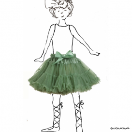 Girls Petticoat Tutu in Sage
