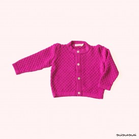 Wave Cardigan | Bright Pink