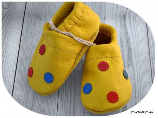 A mano morbida pelle suola scarpe, Pantofole - Scarpe bambino colorato