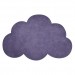 Tapis chambre de bébé de forme nuage couleur mauve
