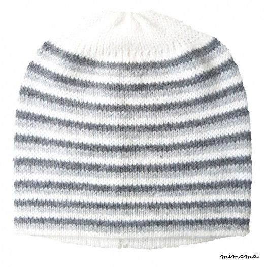 Grid- Grey Knitted Hat
