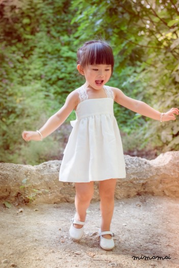 Toddler linen dress, Girls Beige dress, Toddler dress, Romantic Girls dress