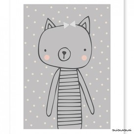 Affiche b&eacute;b&eacute; enfant chat &laquo; Mitsi &raquo;