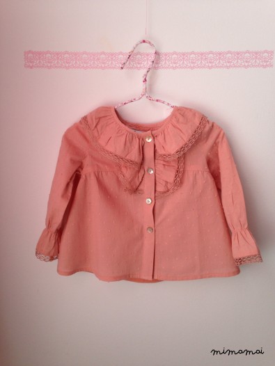 Girls Toddler blouse, Boho Toddler Shirt, Shabby Chic Clothing, Lace Shirt, Lignt Pink Top