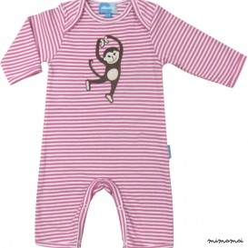 Dancing Monkey Babygrow Pink