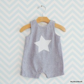 Baby Boy Salopette Gray