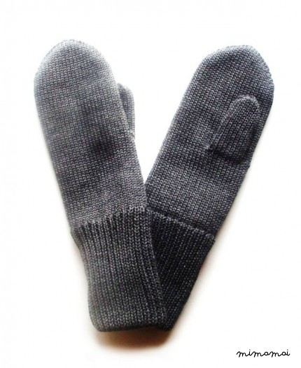 Children's double knitted merino wool long mittens/winter mittens