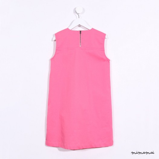 Sleeveless Eyelet Dress pink