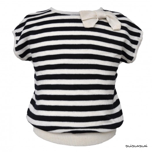 Kira top Cream Navy