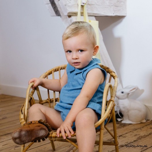 Barboteuse en denim Auguste