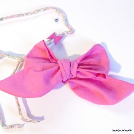 BARRETTE GROS NOEUD ROSE