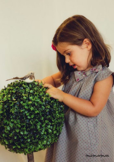 Girls dress,Girl gray print dress, Dress for all seasons, Handmade childrens clothing