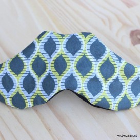 Sleep mask moustache - graphic grey