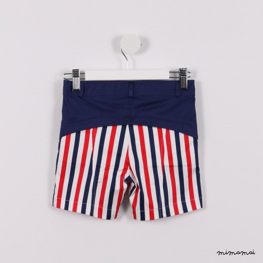 Flappy Shorts red and blue stripes