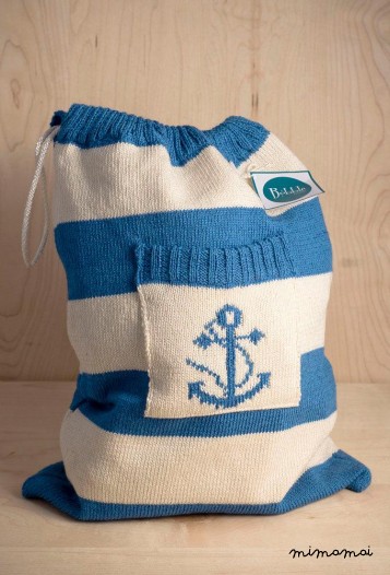 Nautical bag, Anchor bag, sailor nautical theme, toy tidy, toy storage