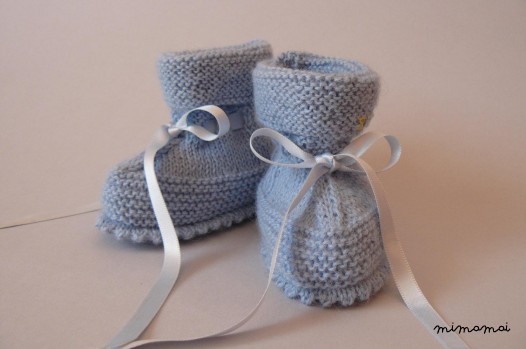 Scarpine neonato in pura lana alpaca fine