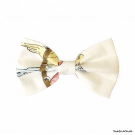 Bow Clip in Budgie Cream