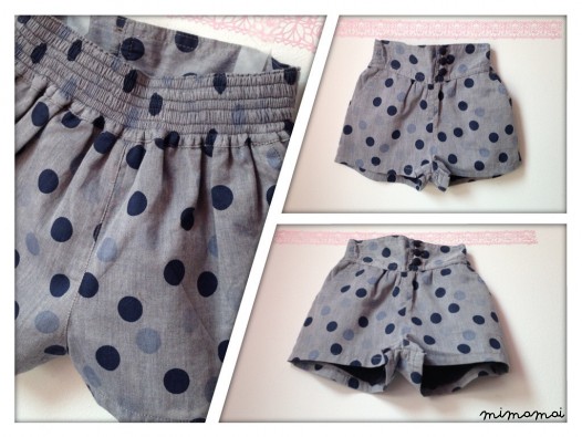Short girl, Pants, Short polka dots