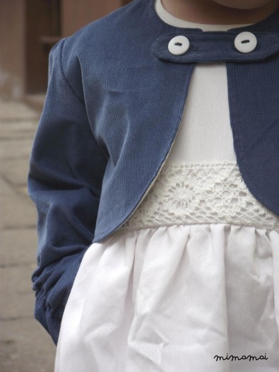 Natural flower girl shrug jacket