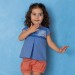 Walrus & Lighthouse blouse and Bubble Shorts set
