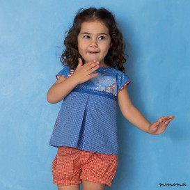 Walrus & Lighthouse blouse and Bubble Shorts set