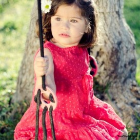 Girl's Red Dress, Children's Clothing, Strawberries Dress
