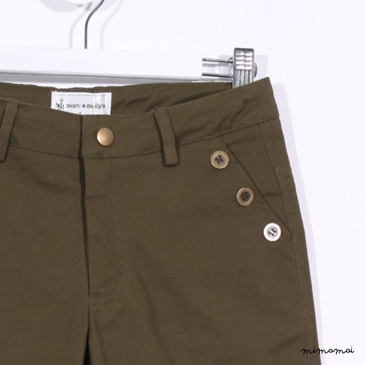 3-Button Shorts army green