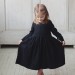 BLACK SMOCK DRESS