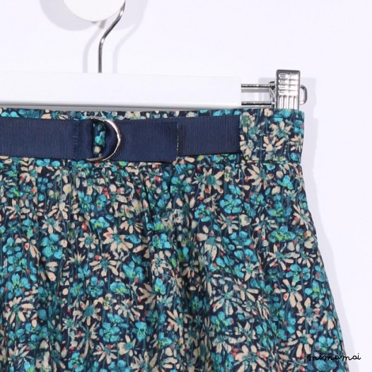 Pull-up Skirt green floral