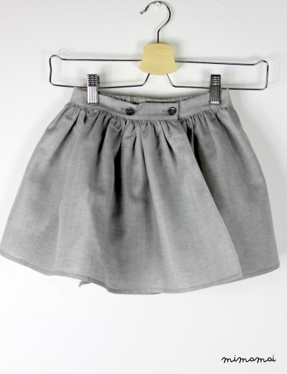 Grey linen skirt