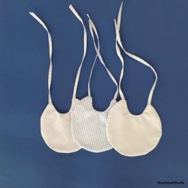 Bavaglini neonato double-face - Fantasia Quadretti