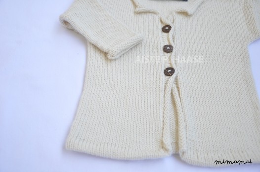 Baby jacket from baby alpaca wool