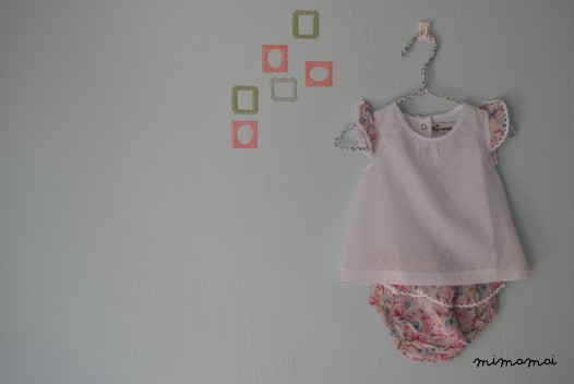 Infants Set of Summer Dresses Panties ,Baby Girl Top & Panties Set ,White baby set