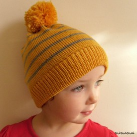 Childrens Knitted Bobble Hat/MustardKnitted Hat