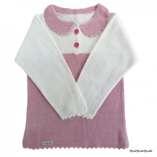 Serena Tunic &ndash; Bubble gum / white